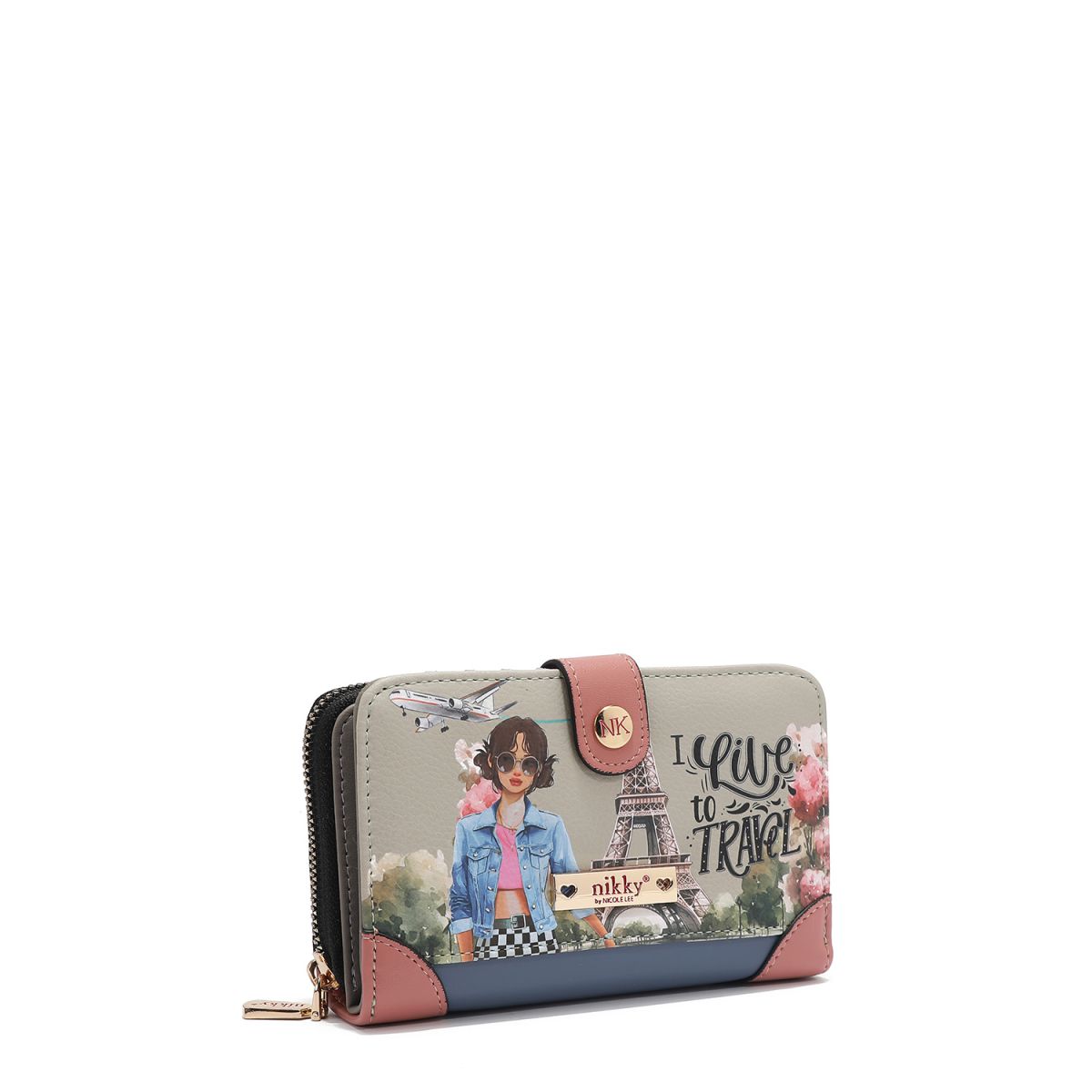 NOVČANIK NIKKY KOPČA NK22522 I LIVE TO TRAVEL SS2025
